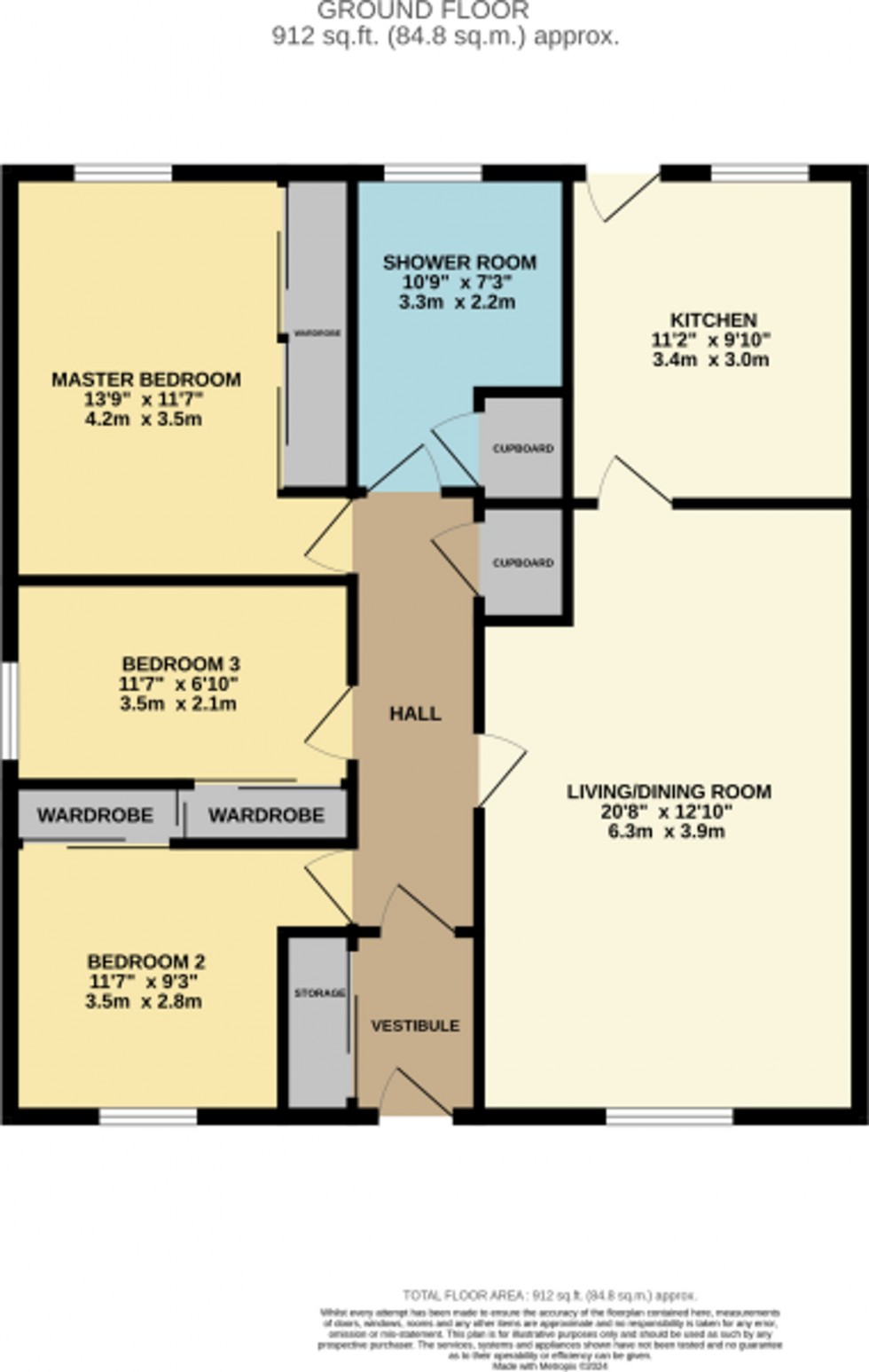 Floorplan for Mcewan's Way, Stonehouse, ML9