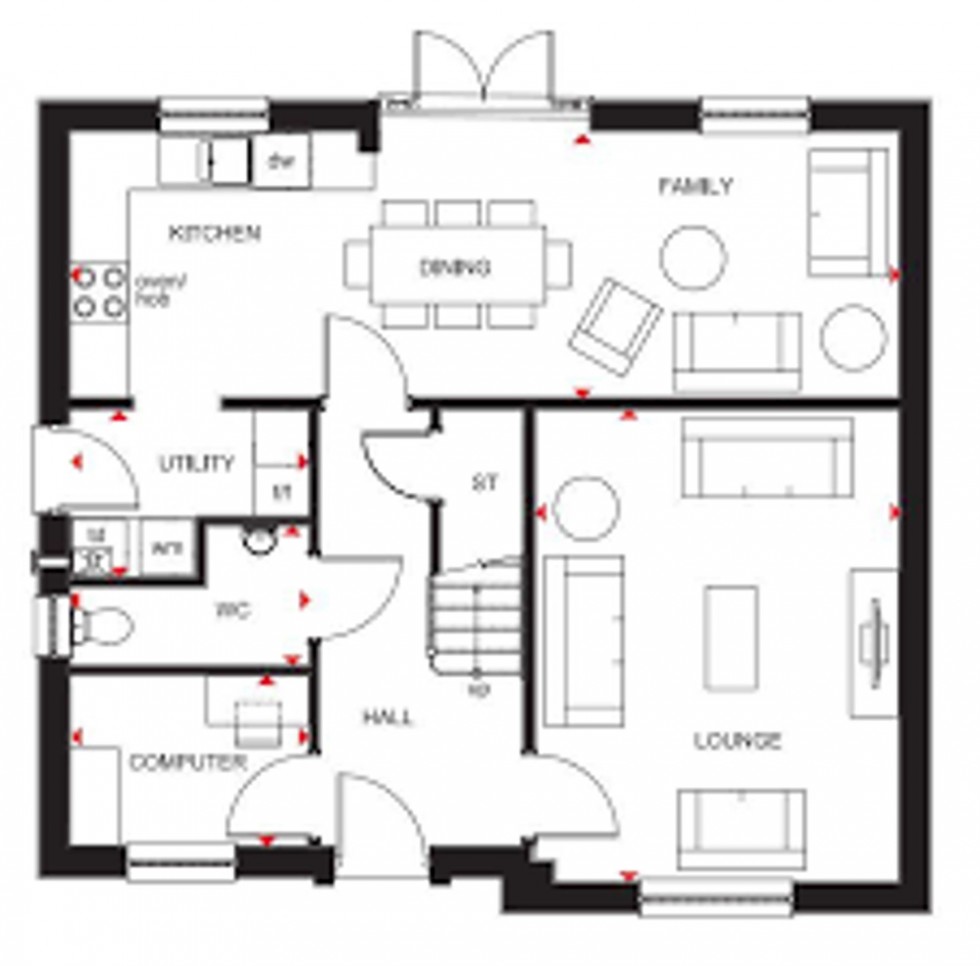 Floorplan for Foxglove Grove, Cambuslang, G72