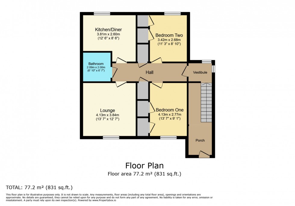 Floorplan for Chestnut Court, Taynuilt, PA35