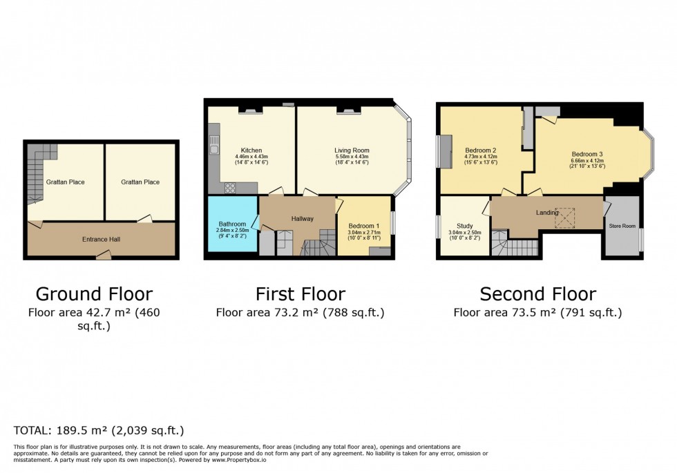 Floorplan for Grattan Place, Fraserburgh, AB43