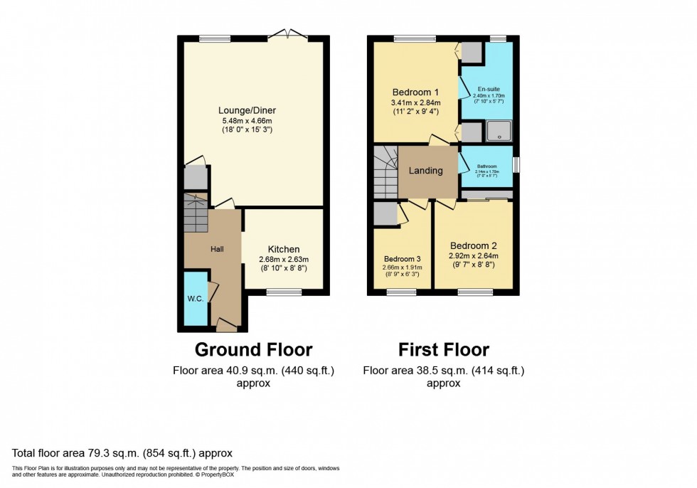 Floorplan for English Row, Calderbank, ML6