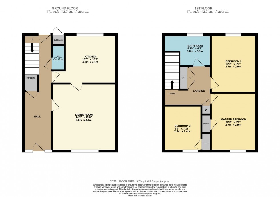 Floorplan for Elm Place, East Kilbride, G75